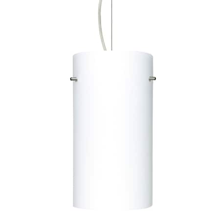 Stilo 12 Cord Pendant, Opal Matte, Satin Nickel Finish, 1x11W LED